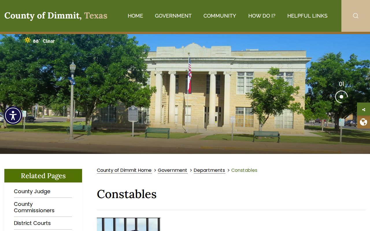 Dimmit County constable contacts for arrest history requests