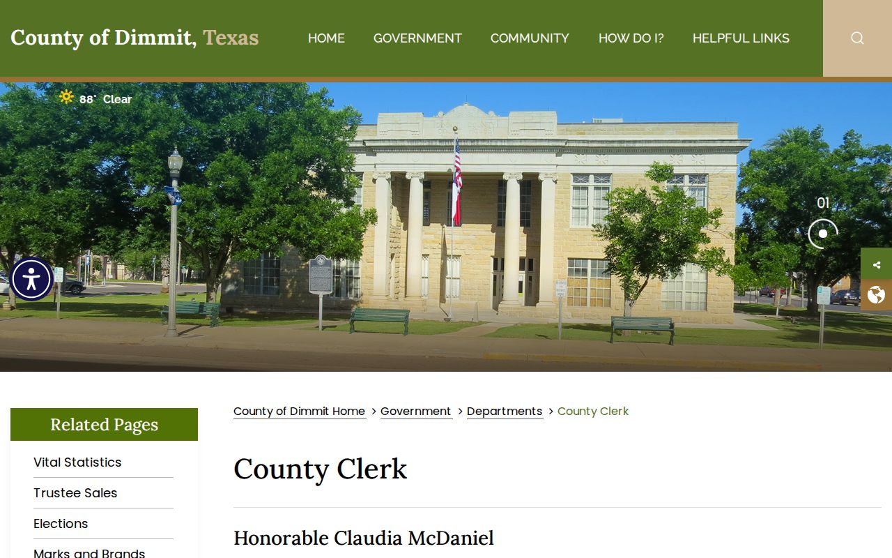Dimmit County Clerk misdemeanor criminal case records page