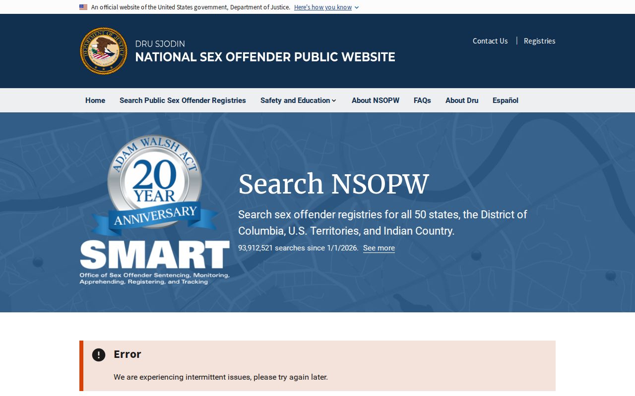 Dimmit County sex offender check through the national NSOPW search
