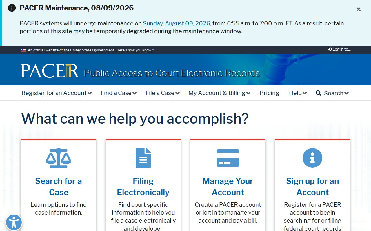 Federal PACER court access contrasted with the Dimmit County sex offender registry